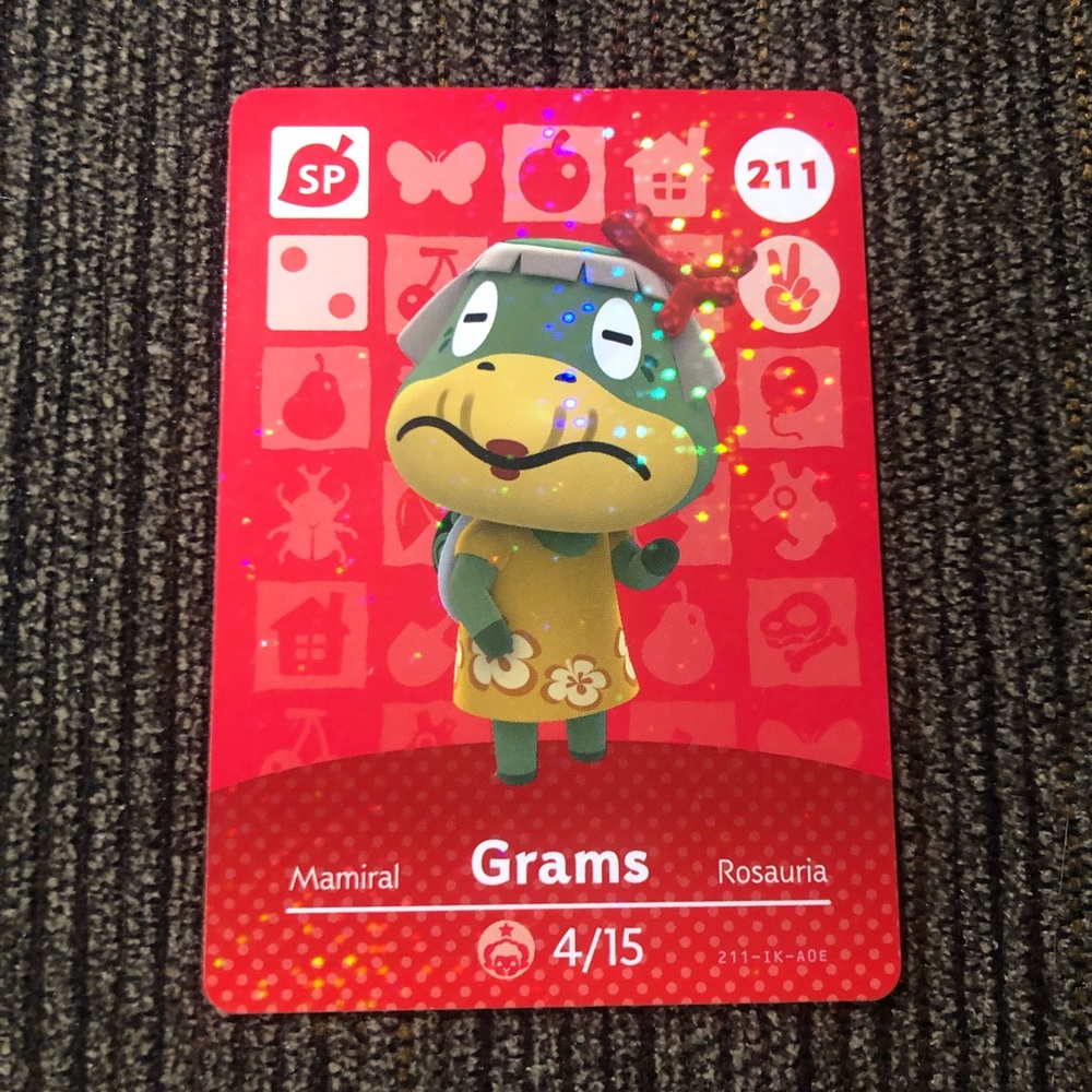 Official Grams (211) Amiibo Card - Animal Crossing